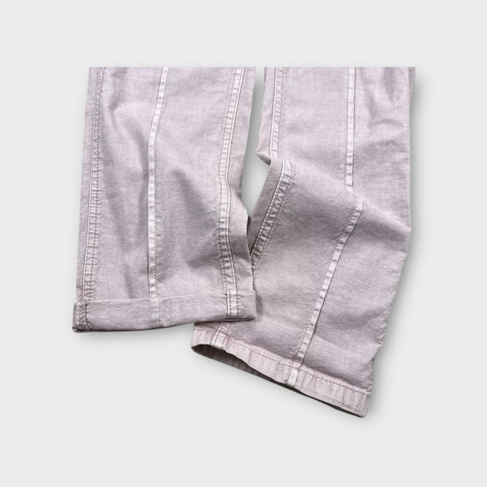 Anthropologie Women's 30 Pink Belted Wanderer Twill Ankle Pants Straight Leg - Picture 6 of 11